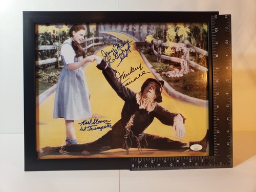 The Wizard of Oz 11x14 Framed Photo Signed By 3 Lollipop Guild Munchkins JSA COA - Picture 10 of 19