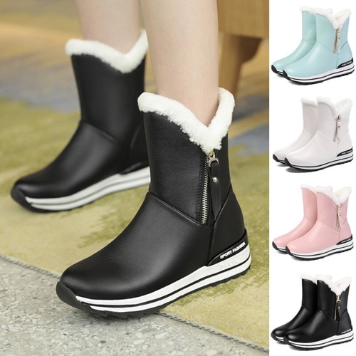 Kids Fashion Plush Lined Winter Warm Shoes School Casual High Top Snow Boot