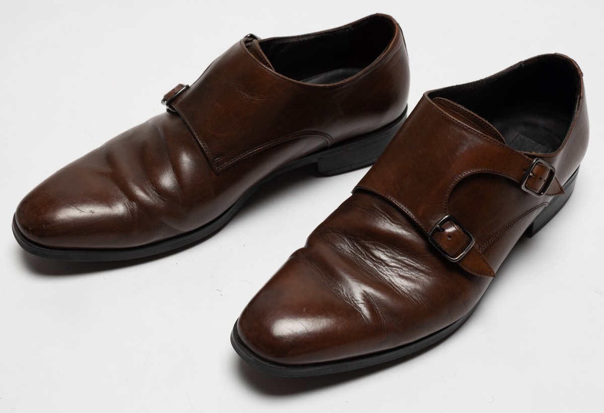Mens To Boot New York Adam Derrick Brown Leather Monk Strap 