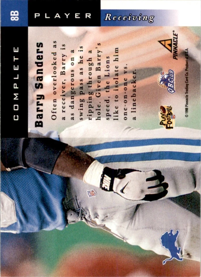 1998 Score Complete Players #8B Barry Sanders - Image 2 of 2
