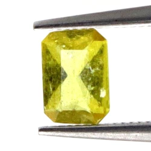 0,14 quilates zafiro amarillo natural suelto octágono sin calefacción tamaño pequeño gema 4x2 mm