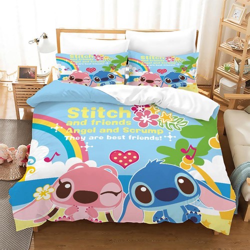 2/3/4tlg.Bettwäsche Karikatur Stitch 80x80 Kissenbezug Bettbezug Alle Größen DE - Bild 8 von 26