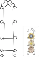 Wall Plate Holder Rack-Sturdy Metal Plate Hanger for Wall,3-Tier Vertical Wal...