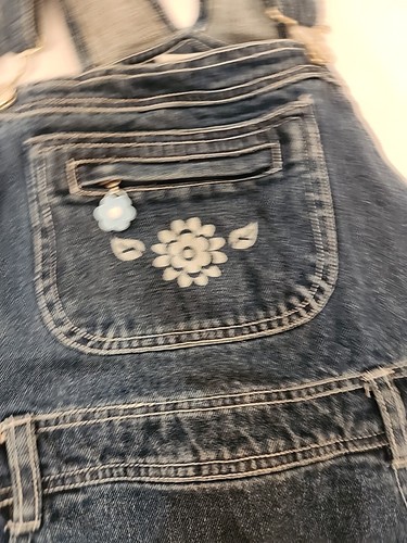 Vintage Looney Tunes Tweety mit Blumen Denim Kleid Strampler Größe 14 Mädchen 1999 gebraucht, in einwandfreiem Zustand - Bild 3 von 8