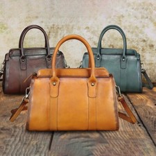 QWQ Hand Painted Bag Genuine Leather Vintage Crossbody Shoulder Bagfor Women