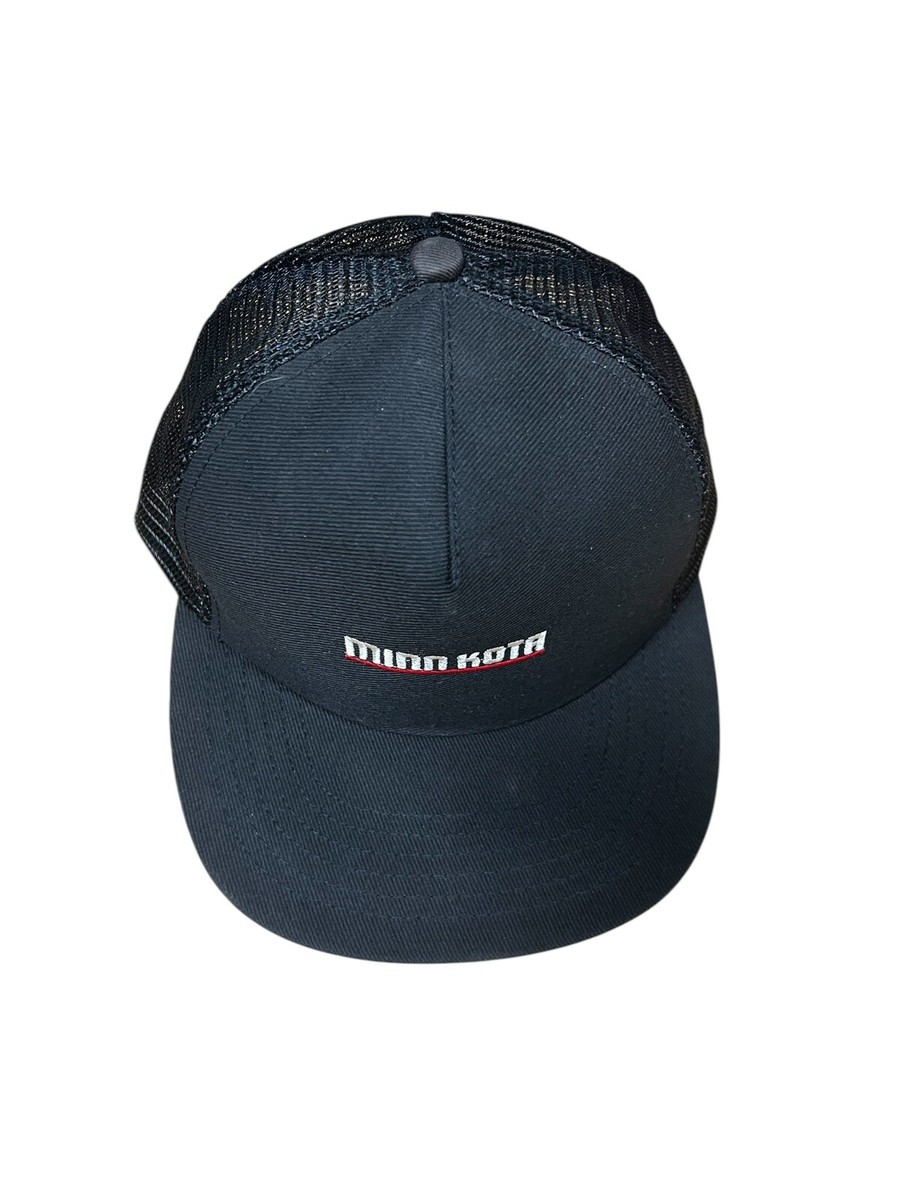 Vintage Minn Kota Adult Hat Black Trolling Motors Cap Adjustable Strap Fishing View 5