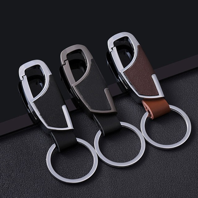 Car Key Chain Leather Belt Key Holder Ring Keychain Keyfob Jewelry