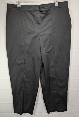 WHITE STAG Women's Plus Black High Rise Straight Leg Stretch Dress Pants sz 22W