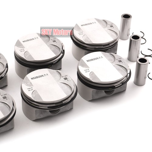 6pcs Pistons Rings Set KS Low Compression 9.71 For 2.5L BMW 325i E90