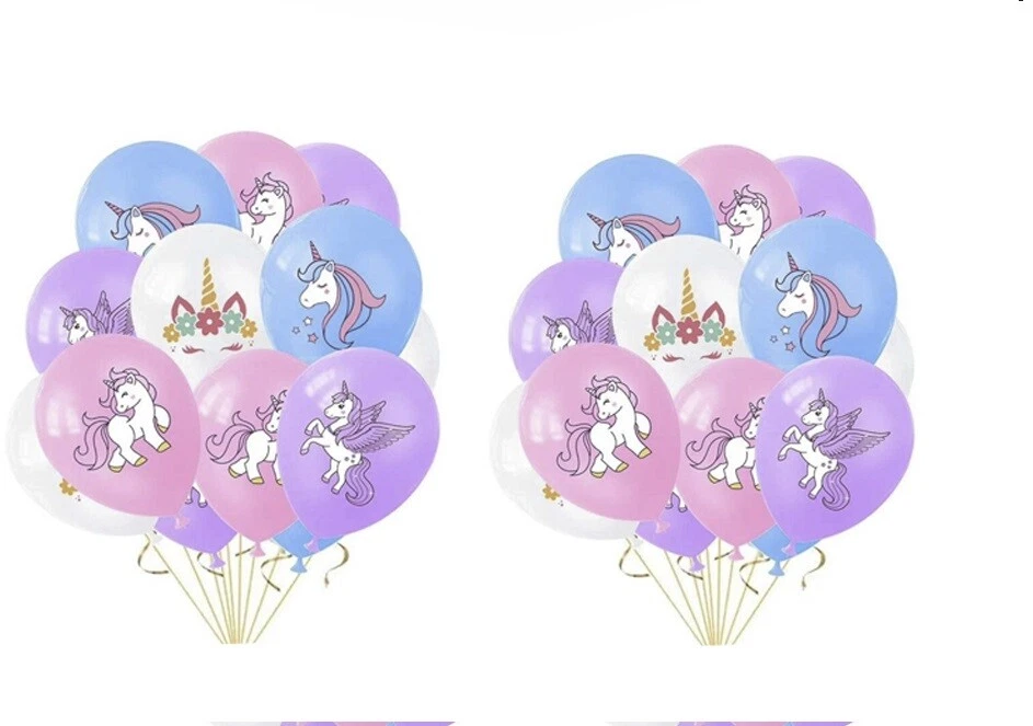 Globos UNICORNIO x10 Decoraciones Fiesta Cumpleaños Globo Látex Niños Niña Foto 2 de 4
