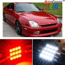 6 x Premium Red LED Lights Interior Package Kit for Honda Prelude 1997-2001