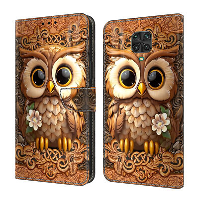 Tiger Totem Flower Owl Wallet Phone Case For Xiaomi Redmi Note 11 10 9A 9C 9T 8T