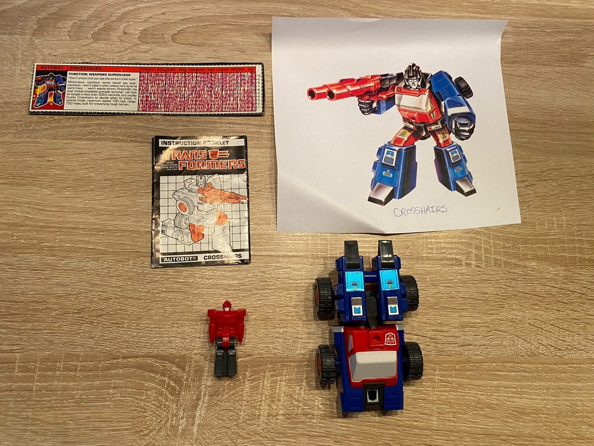 Transformers G1 Crosshairs + Pinpointer Figure 100% Complete 1987