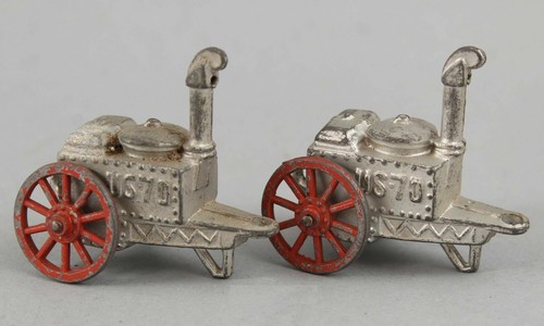 8 Antique WWII Manoil Barclay Lead Toy Artillery Cannons Howtizers & Mortars - Picture 4 of 12