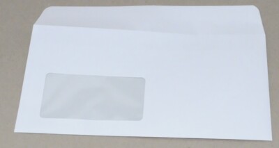 PAPYRUS Briefkuvert DIN lang mit Fenster weiß Haftverschluss - 500 Stück