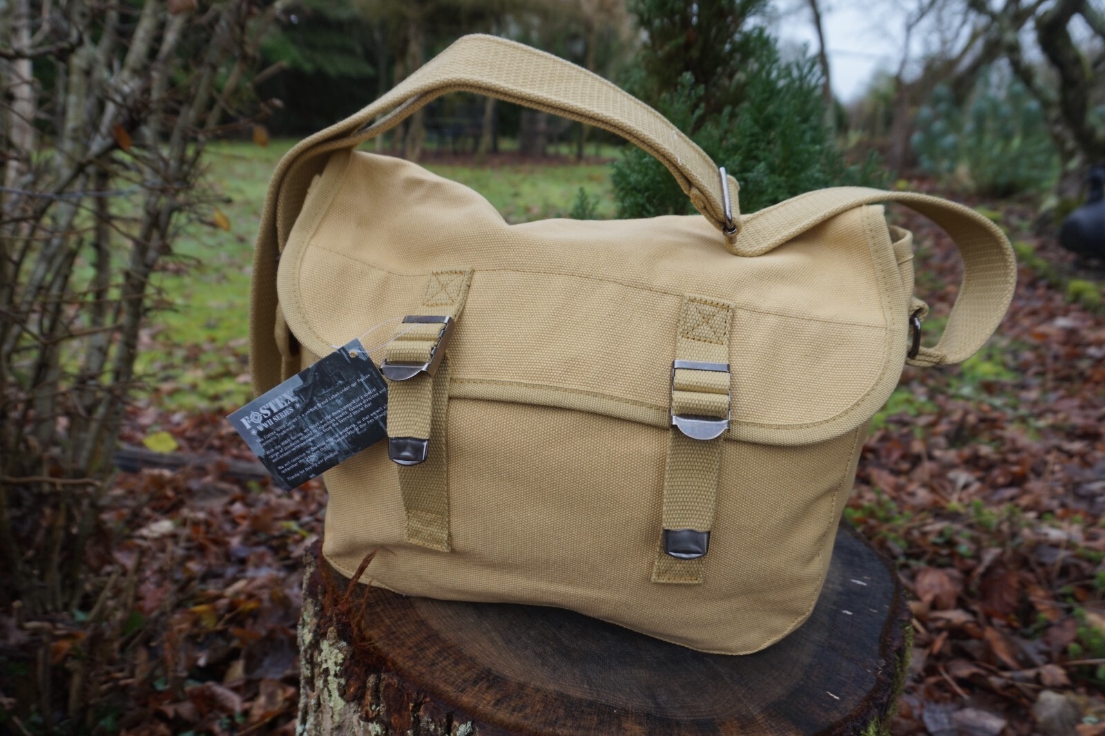 Sac en toile robuste marron supérieure, finition haut de gamme style US