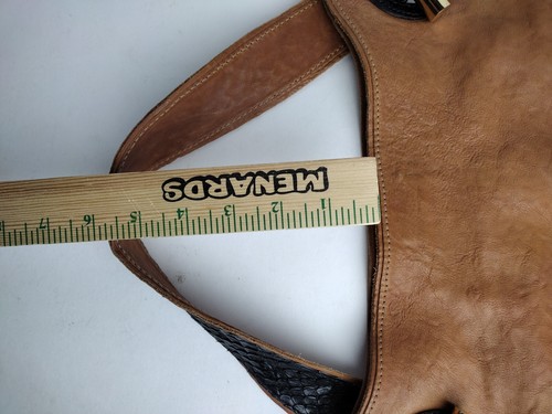 Devi Kroell Womens Brown Leather Handle Bag W/2 Tone Strap & Metal Bar $999 MSRP - Picture 18 of 18