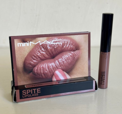 MAC MINI LIPGLASS LIP GLOSS LIPGLOSS - SPITE ( WARM-TONED MEDIUM BROWN ) - Picture 2 of 4