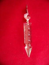 24- AAA  3 1/2 "  LEAD CRYSTALS CHANDELIER PARTS  PRISM SILVER CONNECTORS