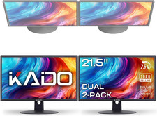 Dual Monitor Setup - 2-Pack 22" 1920X1080 Computer Monitor 75Hz VESA Mount HDMI