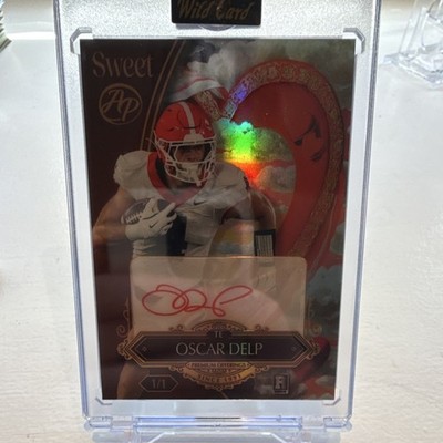 Wild Card Sweet Treats Oscar Delp Autograph 1/1 Football