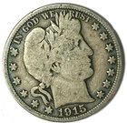 1915 D 50c Barber Silver Half Dollar Rare Fifty Cents US Denver
