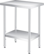 Stainless Steel NSF Commercial Kitchen Work Food Prep Table 12/14/18/24/30 In