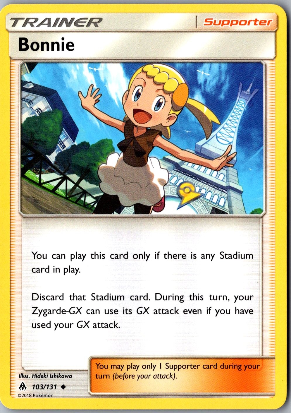 Bonnie 103/131 Pokemon Card LP Uncommon SM - Forbidden Light