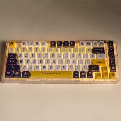 Fate Grand Order Altria Saber Keycaps 124 Keys PBT Cherry For Cherry MX Keyboard