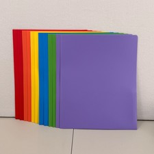 12 Multi colored 2-pocket folders