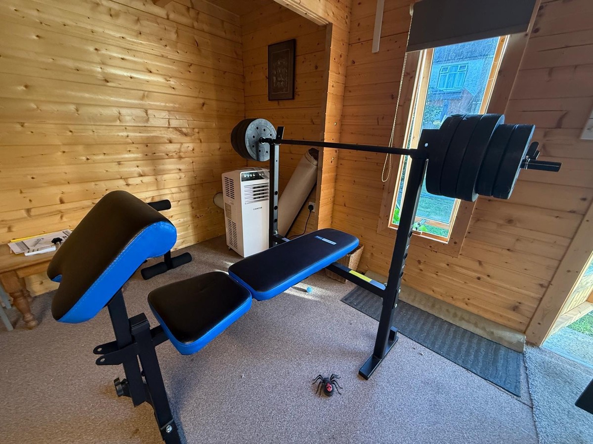 Pro Fitness Folding Workout Bench with 50kg Weight Package Gym - Main Image