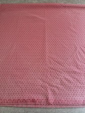 Vintage Fabric 1 Yd 36"x30" Red White Groovy Mod Hippie Poly 60s 70s Retro Sewin