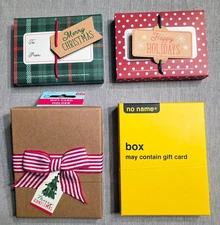 4 Christmas Gift Card Holder Boxes
