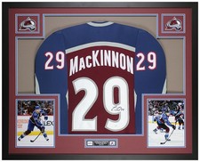 Nathan Mackinnon Autographed & Framed Maroon Colorado Jersey JSA Certified