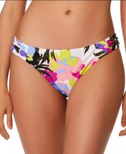 Bar III Paradise Garden Tab-Side Hipster Bikini Swim Bottom Multi Size Medium