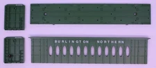 Lionel 39487-3 #870798 Burlington Northern Center I-Beam Flat Car Shell
