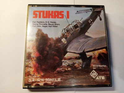 Stukas (Kriegsfilm)-Super 8mm ,12 meter,s/w.. ,ton  Teil 1