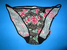 Vintage Y2K Stretch Nylon STRING BIKINI Panties by AVENUE BODY 22/24 3X 10 NWT