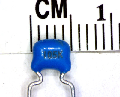 2 pcs 1 uF, 25V  Ceramic Caps, X7R, RADIAL BY TDK