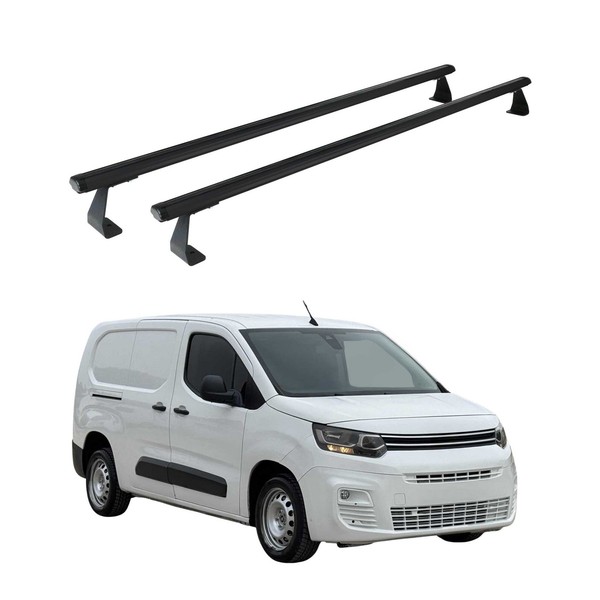 DachträGer GrundtäGer FüR Citroen Berlingo 2018-2026 75Kg Alu Schwarz 2 Tlg-image
