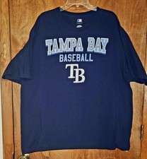 Vintage Tampa Bay RAYS Baseball navy blue T-Shirt sz 3XL XXXL EUC