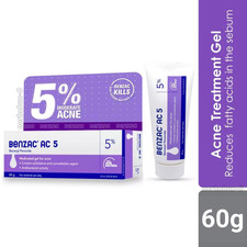 1 BENZAC AC 5 Gel 60g Benzoyl Peroxide Acne Pimple Unclog Pores Galderma France