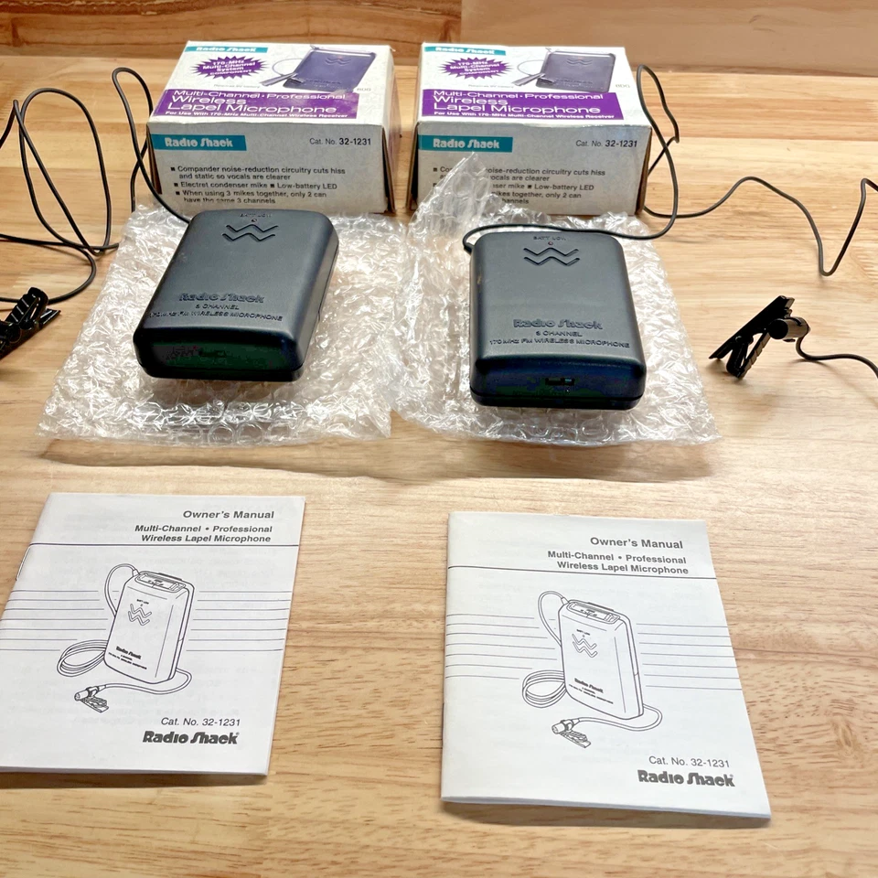 Radio Shack Wireless Lapel Microphone 32‑1231 MultiChannel System 2‑Pack - Image 4 of 4