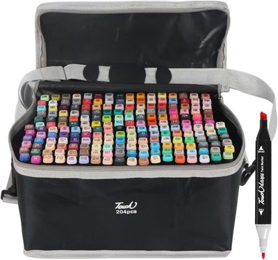 204 Farben Kunst Zeichnung Marker Set für Kinder Erwachsene Dual Tip Marker