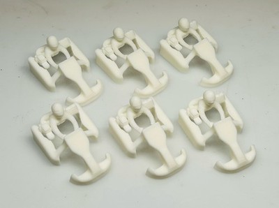 SCS Hobbies 3D TYCO 440x2 Narrow Go Kart  Ho Slot Car Body Lot Of 6! New! White
