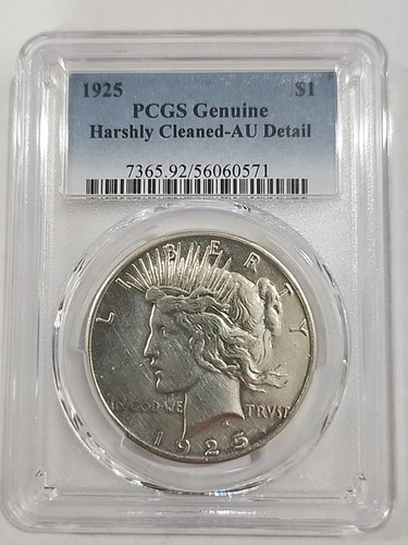 1925 Silver Peace Dollar PCGS AU Detail