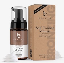 Beauty by Earth Self Tanner Mousse Clear Vegan Paraben-Free Dye-Free 3.3 fl oz