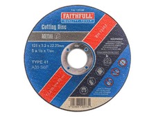Image of Faithfull Metal Cut Off Disc 125 x 3.2 x 22.23mm FAI1253M