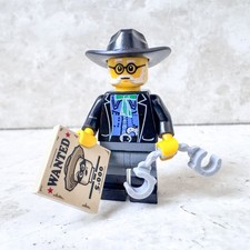 LEGO Western Town Sceriffo Cowboy Far West Manifesto Wanted Manette Minifigure