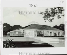 1967 Press Photo Model home drawing located in Concord Place of Airline Park, LA
